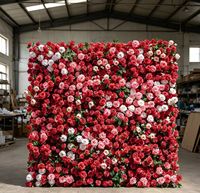 Décor de scène de mariage, panneaux floraux en fleurs artificielles en soie 3D/5D faits à la main, pour événements, réceptions, fête des mères