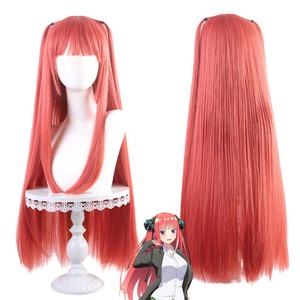 Peluca de Pelo Sintético Largo Rosa para Cosplay de <span class=keywords><strong>Miku</strong></span> <span class=keywords><strong>Nakano</strong></span> de <span class=keywords><strong>Anime</strong></span> The Quintessential Quintuplets, FCGD-044 - Product Image 2