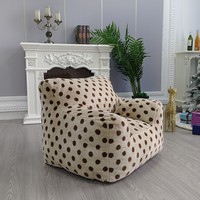 Tissu de canapé d'accoudoir d'éponge à pois canapé paresseux adulte pouf pour chaises de salon personnalisé en gros pouf chaise longue paresseux