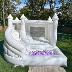 Castillo de salto inflable grande para niños, casa de rebote con tobogán doble y piscina gigante de bolas Oceánicas para niños pequeños, juego al aire libre - Product Image 4