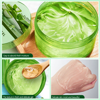 Gel organique naturel pur naturel pur privé hydratant apaisant gel d'aloe vera de réparation de coup de soleil pour le visage et le corps