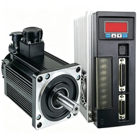 Juego de Motor Servo Industrial 220V 1.27N.m 400W 3000rpm 80ST-M01330 con Kit de Controlador Servo AASD-15A para Automatización