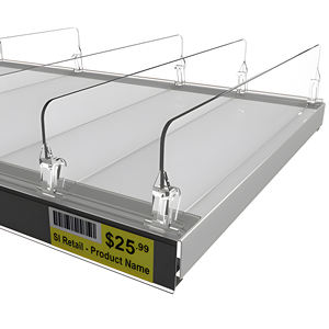 50PCS Divisor de estante de plástico de alta calidad Tiras de riel de fijación delantera/trasera para exhibición minorista - Product Image 3