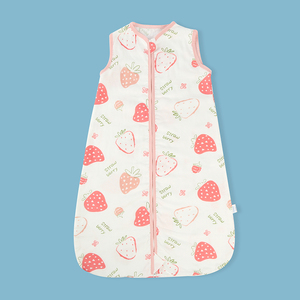 Vente en gros 1.5 <span class=keywords><strong>tog</strong></span> sac de couchage pour bébé 100% coton imprimé sans manches fermeture éclair couverture portable pour bébé sacs de couchage pour nouveau-né - Product Image 2