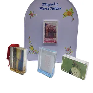 2.1 polegadas por 3.4 polegadas mini glitter imã quadro quadro quadro inserção