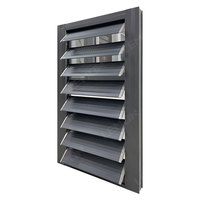 Fenêtre à persiennes en verre et aluminium réglable, moderne, sur mesure pour salle de bain résidentielle