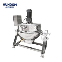 Voedselverwerkende Roestvrijstalen Kantelbare Verwarmde Jas Ketel Dadels Siroop/Glucosestroop Making Machine Met Mixer