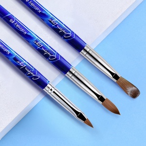 Blue Marble 3D Nail Art Pinsel Größe 2/4/10/12 Profession elle Kolinsky Sable Acryl Nagel bürste Hochwertige Nagel bürste Box - Product Image 2