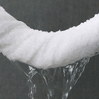 Serviette de bain en coton mélangé poly 21 fils, blanche, brodée sur mesure, pour hôtel et spa, vente en gros