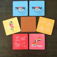 Sublimation Coaster Square MDF Cork Coasters Anti skid coaster 10*10CM