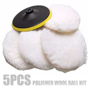 <b>Polished</b> Wool Ball <b>Kit</b> 5Pcs For Electric Drill Angle Grinder Polisher Durable Plush Pad W114 - Product Image 1