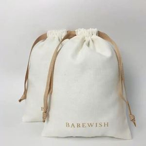 Custom Logo Printed Eco-Friendly Cotton Linen Drawstring Bag for Candle <b>Soap</b> Pouches and Other Shopping Needs - Product Image 1