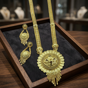 Juego de Joyería de Moda Chapada en Oro de 14K, 18K, 24K al por Mayor, Collares Largos de Diseño Tradicional, Juego de Joyería Larga con Micrones - Product Image 2