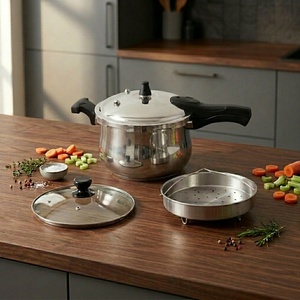 <span class=keywords><strong>Olla</strong></span> a Presión de Acero Inoxidable Pulido de 5L y 22cm, Utensilio de Cocina Multifuncional y Seguro para el Hogar, Gran Venta - Product Image 4