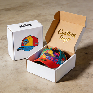 Boîte cadeau en papier pour chapeau vintage, prix de gros personnalisé, design rétro, style antique, boîte pour casquette snapback - Product Image 2