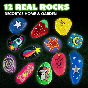 DIY Rock <b>Painting</b> Kit Creative Child Drawing Toy Colorful Acrylic Rocking Rock <b>Stone</b> Craft Paint Kits - Product Image 5