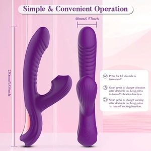 High Quality 3 Adjustable Sucking Modes Waterproof Dual Stimulation Vibrator For Intense Pleasure In Private Use - Product Image 6