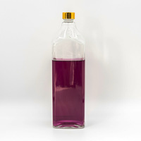 Venta caliente Top 500ml Licor Vino Alcohol Muestra Viaje Beber Botellas de agua de vidrio con logotipo personalizado de aceite de oliva