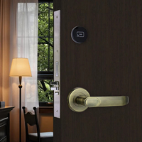 Modernes Split-Design RFID-Hotelschloss Vintage Antik-Messing Schlüsselkarten-Zugangskontrolle Intelligentes Hotelzimmerschloss