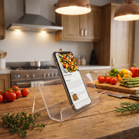 Support de bureau pour smartphone en acrylique haute transparence, stable, pour présentation sur comptoir