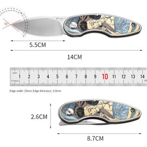 Coltello Tascabile PioneerEDC in Acciaio M390, Coltello Pieghevole in Titanio Gr5, Alta Durezza, Multifunzionale per Sopravvivenza e Uso Esterno - Product Image 6