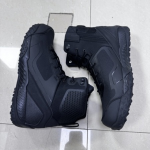 DAF33 5AA AS33 SPORT Chaussures tactiques mi-hautes pour hommes, entièrement noires, confortables, toutes saisons, autres - Product Image 3