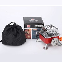 Réchaud à gaz carré pliant Portable pour les activités de plein air Mini accessoire de poêle pour la randonnée Camping Application manuelle