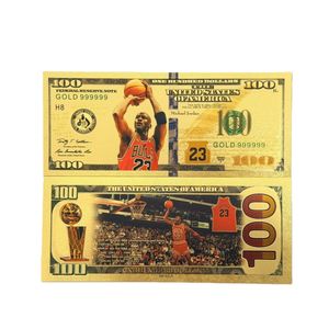 Billete de Dólar Estadounidense de Baloncesto Jordan de 2026, 6 Tipos, Chapado en Oro de 24k para Colección - Product Image 3