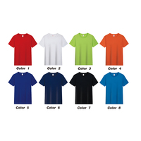 Kaus katun 100% kualitas tinggi grosir 190g versi reguler Fit Logo kustom cetak lengan pendek gaya kasual kaus putih kosong