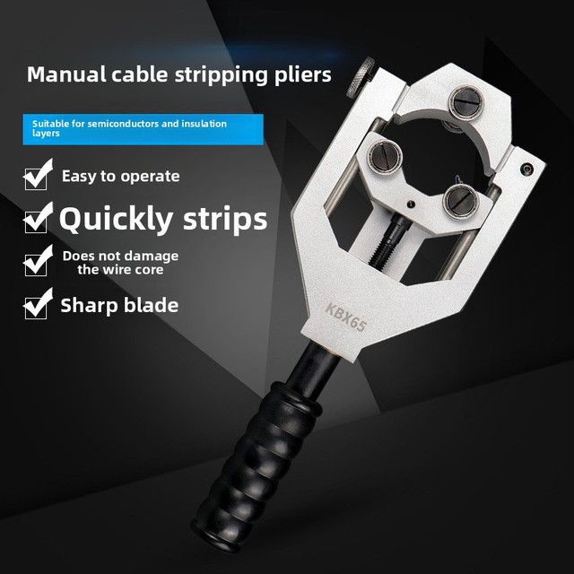 EXPLOIT Soft Grip Manual Metric Wire Stripper Pliers Industrial Grade High Carbon Steel Multi-Functional Cable Peeler Insulation