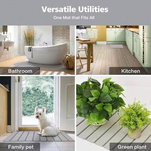 Striped Square <b>Bath</b> Mat Quick Drying Foot Carpet Luxury Home Decor-<b>Foldable</b> Natural Diatomaceous Earth Stone <b>Bath</b> Rug Non-Slip - Product Image 6