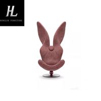 Fauteuil design nordique, chaise simple, chaise en forme de lapin, moderne et créative, avec dossier haut