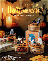 Vente en gros de cire de soja pour Halloween, bougies parfumées d'aromathérapie faites à la main