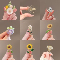 Bros Multi Gaya Grosir Aksesoris Sastra dan Segar Bros Bunga Matahari Bunga Daisy Kecil Bros Desain Kreatif