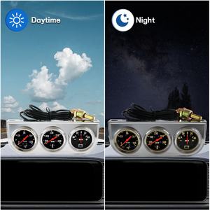 ชุดเกจวัดรถยนต์ Wenle 12V 24V 2 นิ้ว 52 มม. โครเมียม ชุดเกจวัดแรงดันน้ำมัน อุณหภูมิน้ำ แอมป์ ชุดเกจวัดอเนกประสงค์ ชุดเกจวัดสามชิ้น - Product Image 3