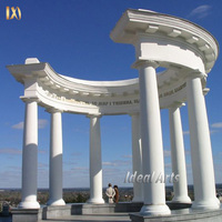 Ideal Arts Personnalisé Sculpté à la main extérieur en marbre colonne romaine piliers gazebo