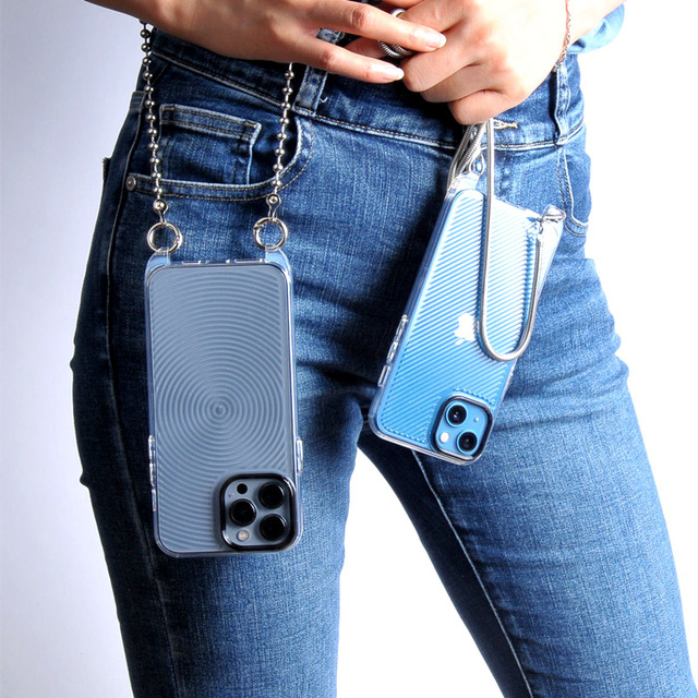 New F7 Series Silver Bead Chain Metal Slant Chainother Mobile Phone Accessories Separate Lanyard Does Not Include Phone Case