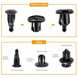 Honda Crv <b>Bumper</b> Mounting <b>Clips</b> 91503 Sz3 003 Plastic Fastener For Front Rear Repair Replacement A02 - Product Image 2