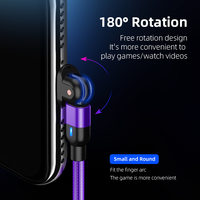 Câble de données Micro USB Type C à charge rapide 3A, gaine en nylon PVC pour iPhone Android Mobile 2M 1M 0.5M