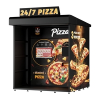 Distributeur automatique de pizzas Caiyunjuan pour intérieur et extérieur, paiement par pièces, cartes, espèces, QR, SDK Cloud à distance, abri anti-pluie, 72 pièces