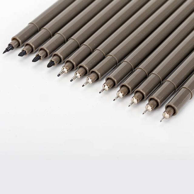 Bonvada Model 906 Waterproof Fine Liner Pen Black Pigment Micro Liner Drawing Pens for Journal Sketching Drafting Office