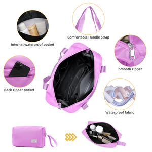 Juego de Maletas Rígidas con Rayas de 20/24/28 Pulgadas, Linda Maleta de Viaje Rosa para Mujeres y Hombres con Bolsa de Lona y Ruedas Silenciosas - Product Image 4