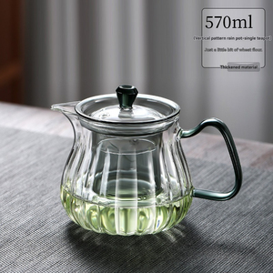 Tetera de vidrio de borosilicato de alta resistencia para el hogar, juego de teteras engrosadas resistentes a altas temperaturas y a la humedad. - Product Image 5