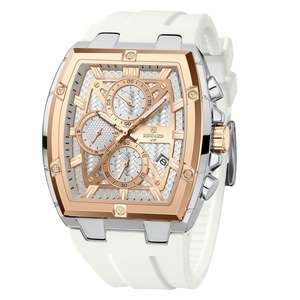 Récompense Offre Spéciale RD832261M nouvelle montre de mode hommes carré alliage Quartz étanche montres calendrier élastique mâle montres-bracelets - Product Image 3