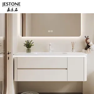 Jestone OEM y ODM, fábrica muy bienvenida, venta directa de alta calidad, diseños modernos, lavabo de baño de piedra de mármol cuadrado