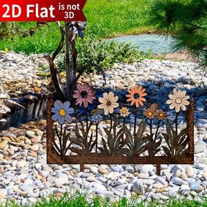 <span class=keywords><strong>Décoration</strong></span> <span class=keywords><strong>de</strong></span> jardin en forme <span class=keywords><strong>de</strong></span> fleurs sauvages pour l'aménagement paysager extérieur, la pelouse, le patio et les allées - Product Image 4