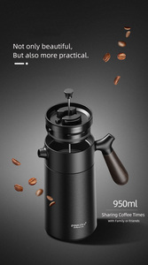 Ciarpinkka — <span class=keywords><strong>carafe</strong></span> à <span class=keywords><strong>café</strong></span> avec poignée, 950ML, double paroi, étanche, acier inoxydable thermique, presse française - Product Image 4