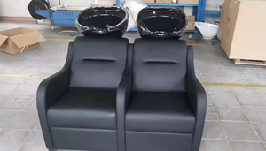 Chaise à shampoing double sièges Salon de coiffure Salon Bowl Lavage des cheveux Shampooing Chaises Salon Meubles Vente au détail - Product Image 2