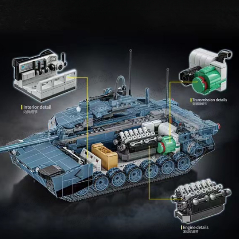 12GO 96005 Fourth-Generation ABRAMS-X Tank Building Blocks Set