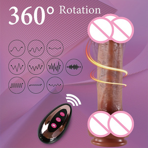 Consolador vibrador de silicona realista, máquina consolador de rotación grande, consolador de empuje con calefacción para mujeres - Product Image 3